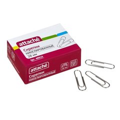 скрепки 28мм 100шт никелированные картонная упаковка 48916/900308