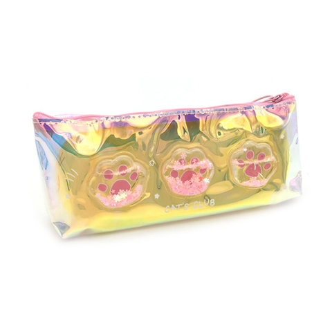 косметичка для девочки Кошачьи лапки силикон BZ-112