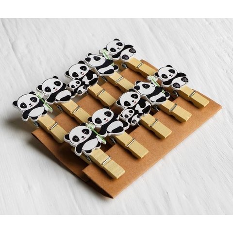 прищепки для декора Панды 10 штук 4464708