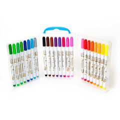 фломастеры набор 24 цвета "Parrot" Попугай Yalong круглые, пластиковая упаковка с ручкой