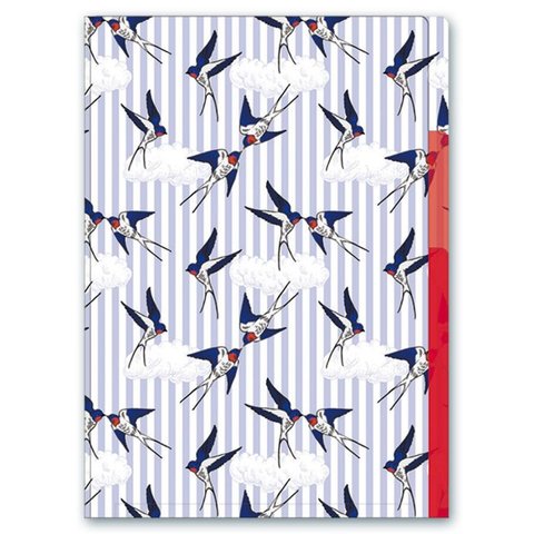 папка для документов Ласточки А5 3 отделения 47021