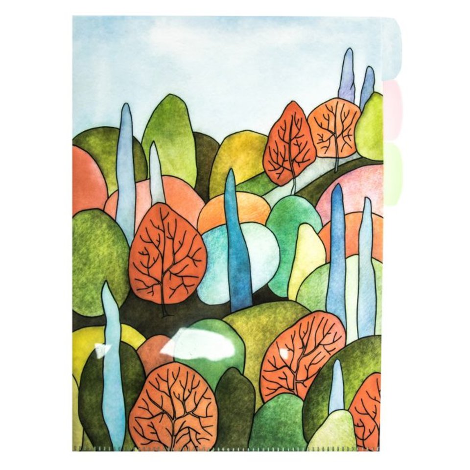 папка для документов Осень 3 отделения А4 49679