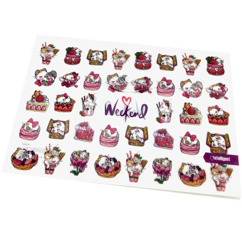 папка-конверт на кнопке А4 Котики с кнопкой BZ-500