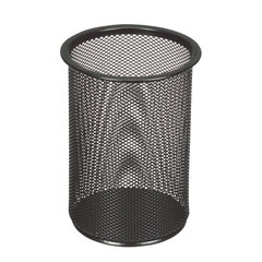 подставка для канцелярских принадлежностей металлическая сетка круглая Brauberg / deVente 4104719 черная