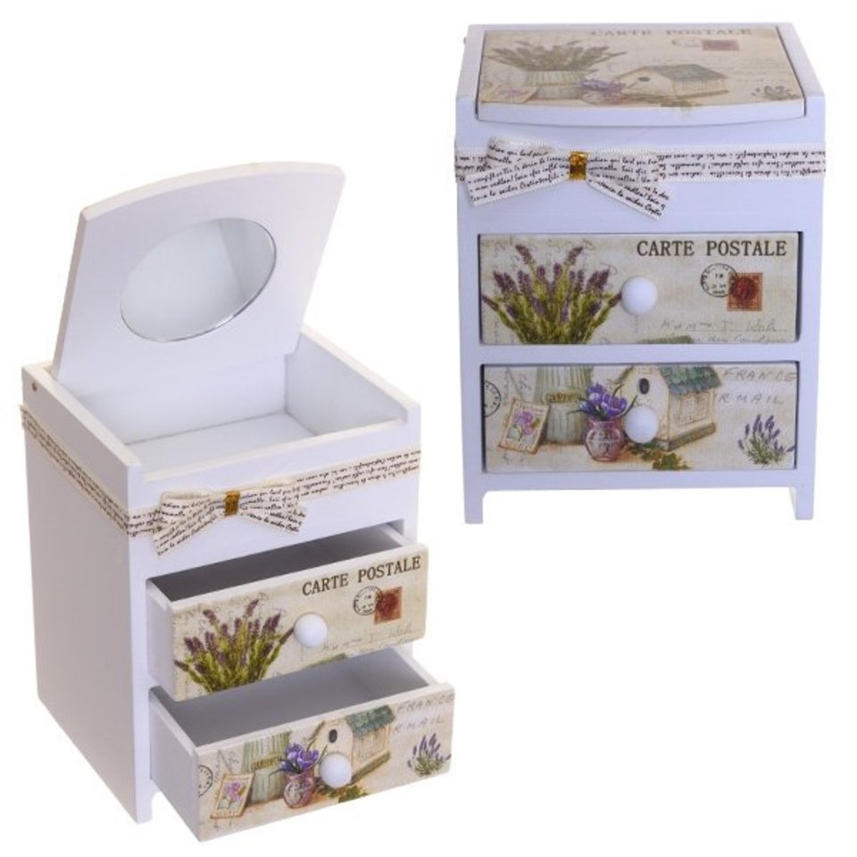 шкатулка Букет лаванды с зеркалом 231911