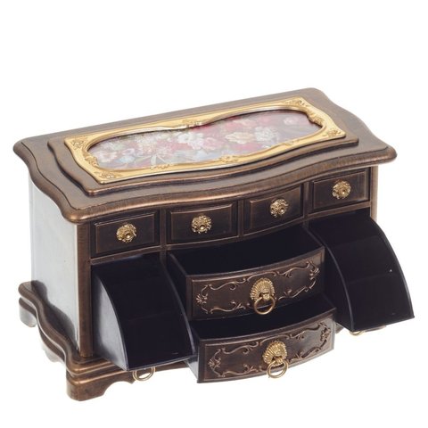 шкатулка Для украшений музыкальная 21,5х12х13см 226866