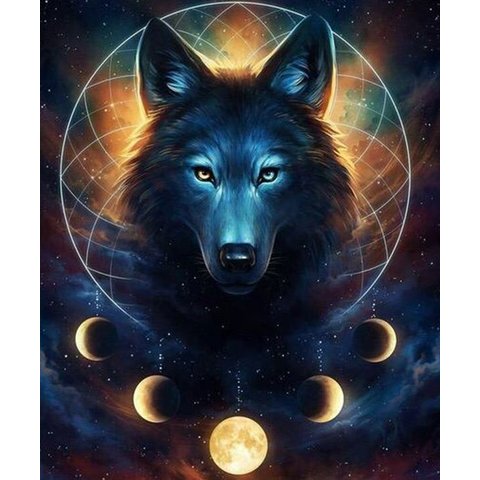 картина по номерам 40х50см VA-1191 “Космический волк”