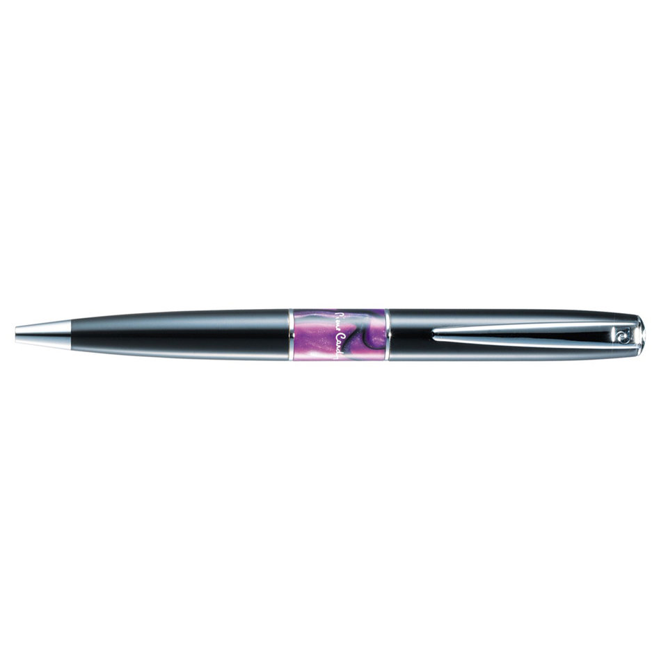 ручка подарочная Pierre Cardin LIBRA акриловый лак, черная, фиолетовая вставка, хром