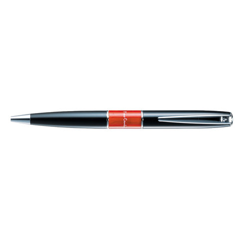 ручка подарочная Pierre Cardin LIBRA акриловый лак, черная, красная вставка, хром