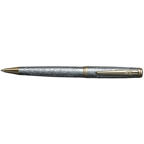 ручка подарочная Pierre Cardin RENAISSANCE гравировка цвет корпуса серебристый, позолота