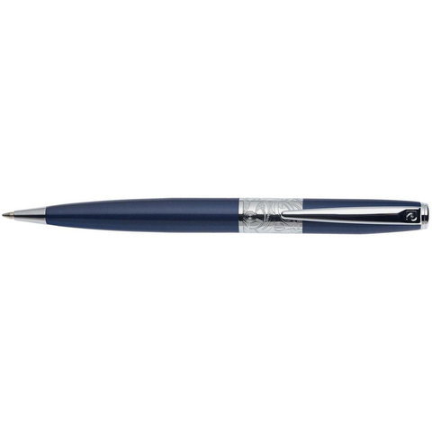 ручка подарочная Pierre Cardin BARON цвет корпуса синий, гравировка, хром