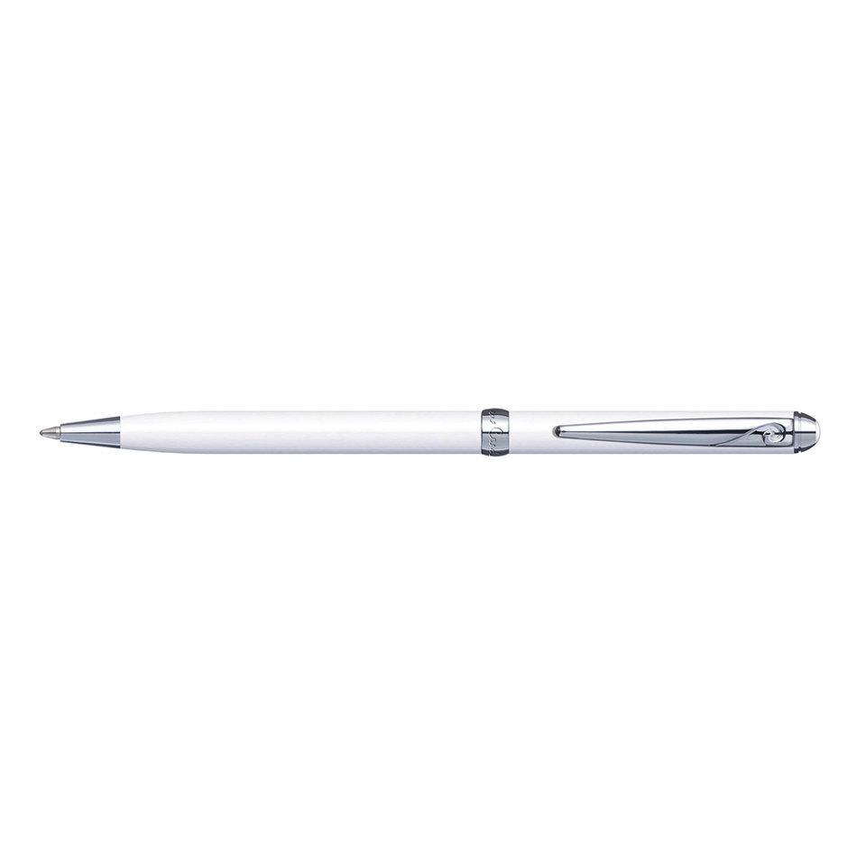 ручка подарочная Pierre Cardin SLIM цвет корпуса белый, хром