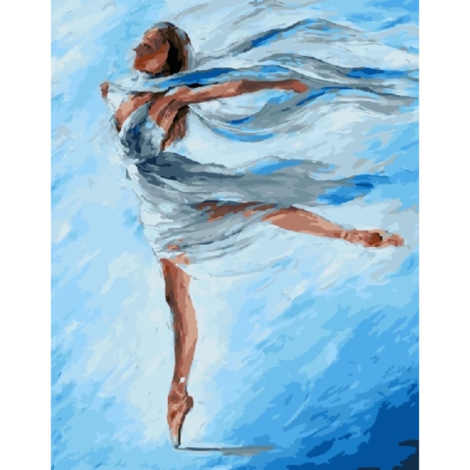 картина по номерам 40х50см RDG-1331 “Свободная балерина”