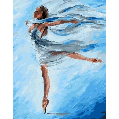 картина по номерам 40х50см RDG-1331 “Свободная балерина”