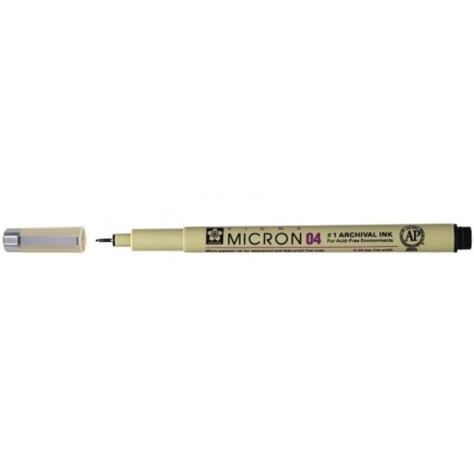 ручка капиллярная SAKURA Pigma Micron 0.4мм XSDK04#49 черная -  с .