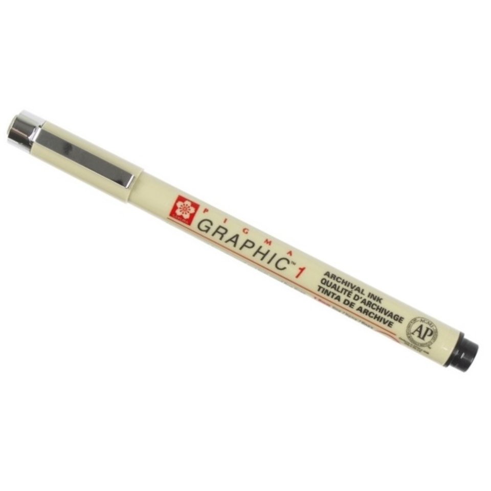 ручка капиллярная SAKURA Pigma Grafic черная 1мм XSDK1#49