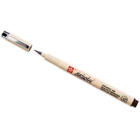 ручка капиллярная S SAKURA Pigma Brush кисть XSDK-BR#49 черная