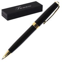 ручка подарочная черный/золотой металлический корпус футляр 183694