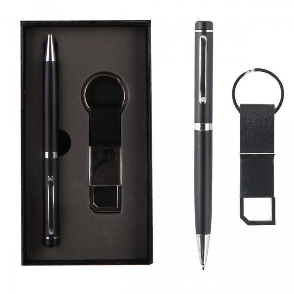 набор подарочный ручка+брелок черный цвет