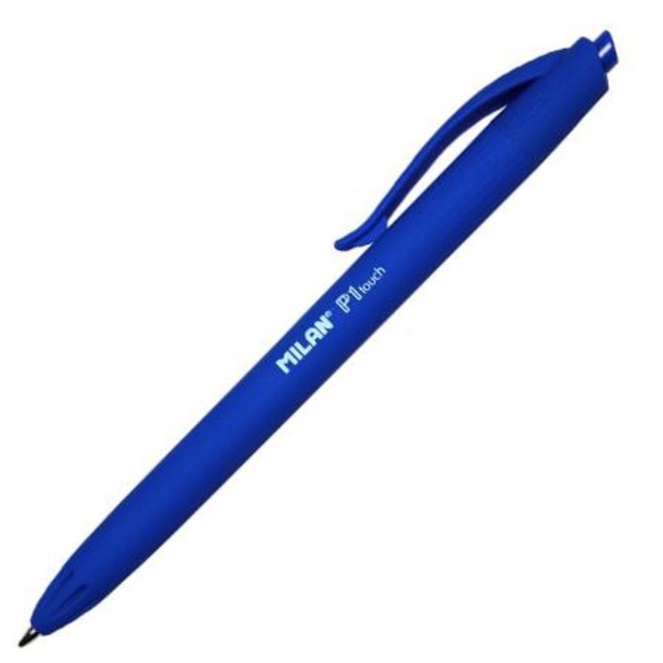 ручка шариковая MILAN P1Touch синяя,софттач