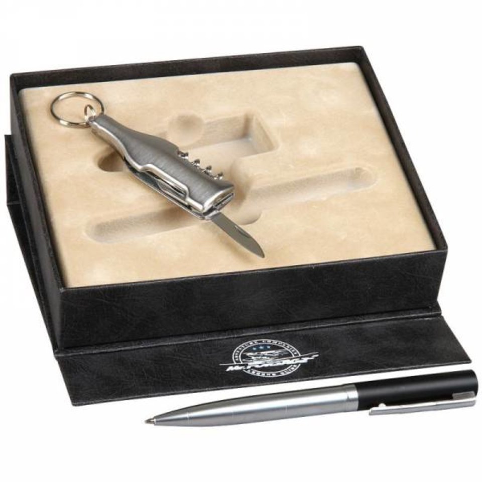 набор подарочный Mr.Forsage ручка+брелок-бутылка-нож