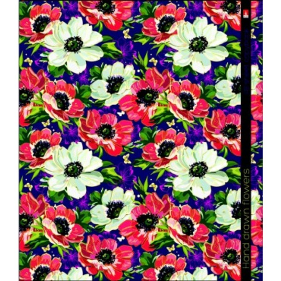 тетрадь 48 листов Цветы,Паттерн 7-48-225 в клетку