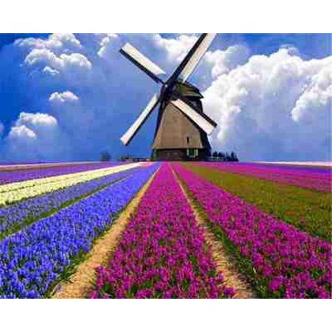 алмазная мозаика на подрамнике Голландский пейзаж 30х40см ST945