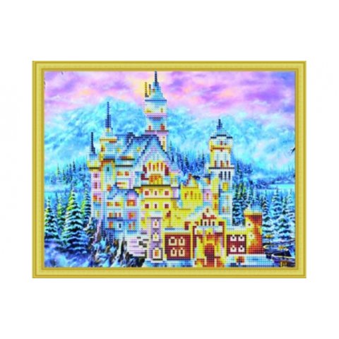 алмазная мозаика на подрамнике Замок Нойшванштайн частичная ASH012