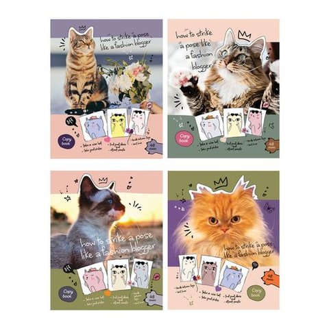 тетрадь 48 листов Cat blogger в линейку