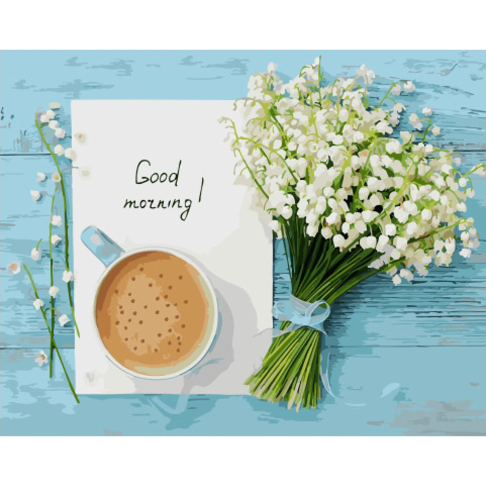 картина по номерам Утренние ландыши 40х50см GX34093