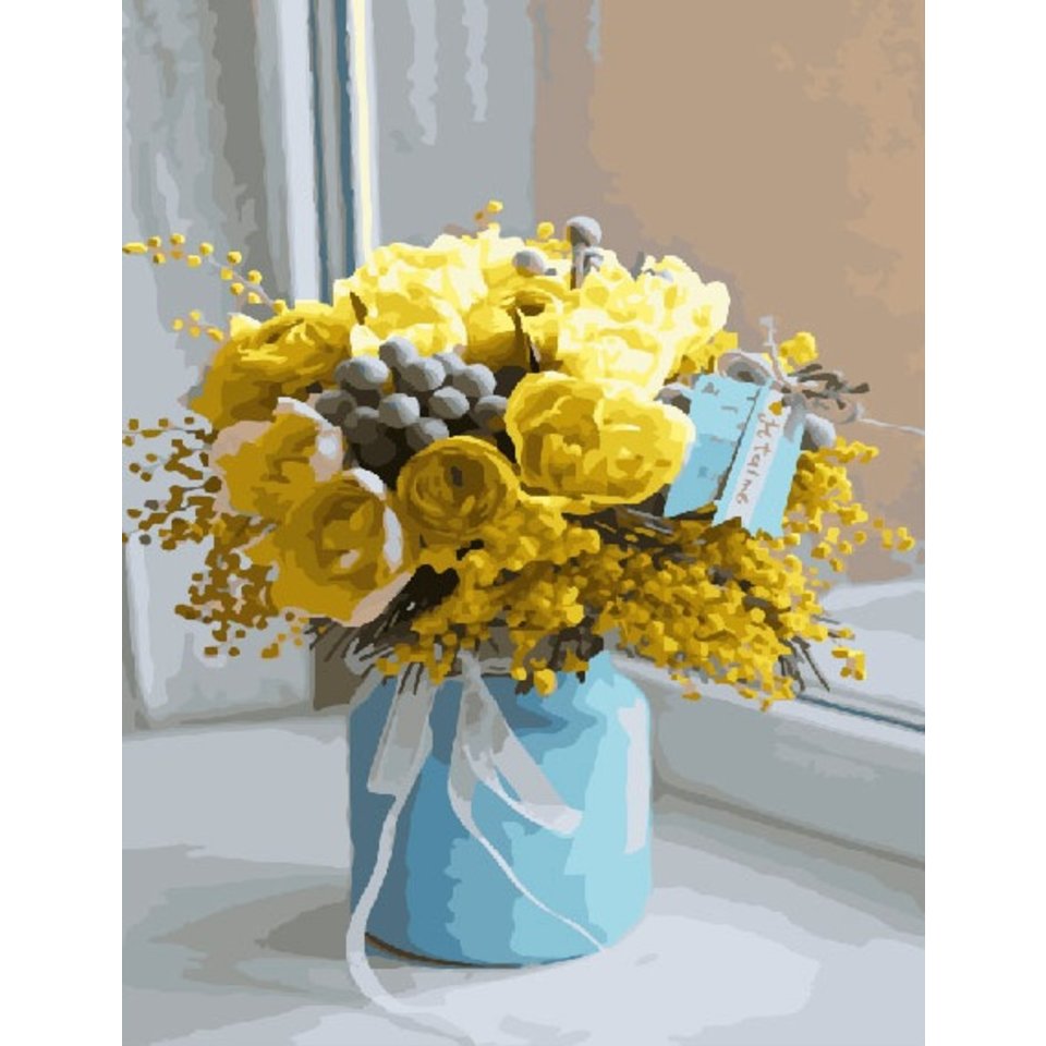 картина по номерам Букет мимозы 40х50см PK22064