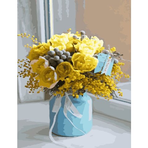 картина по номерам Букет мимозы 40х50см PK22064