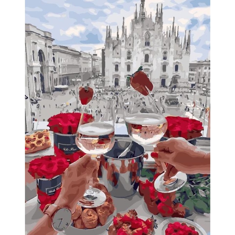 картина по номерам Романтика в Милане 40х50см PK26046