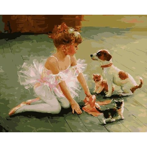 картина по номерам Юная балерина 40х50см GX5517