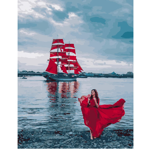 картина по номерам Ожидание Ассоль 40х50см GX28648