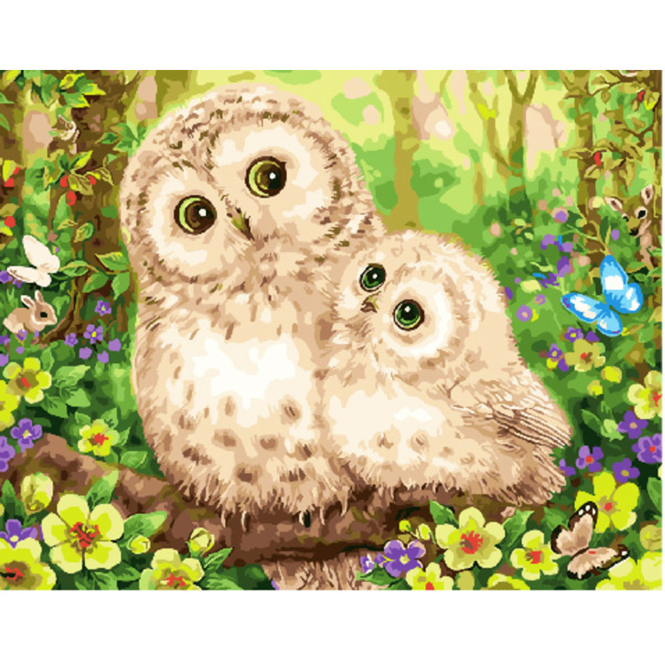 картина по номерам Совушки 40х50см GX29527