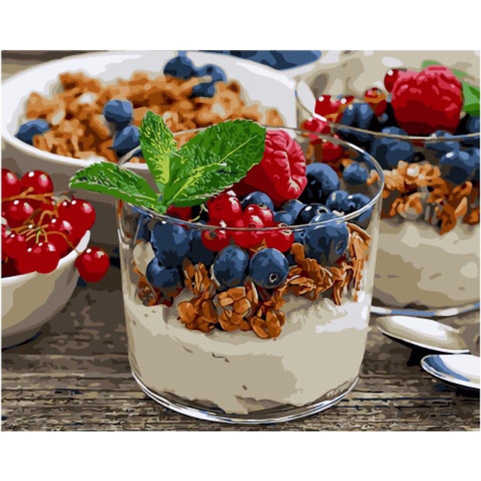 картина по номерам Полезный завтрак 40х50см GX34292