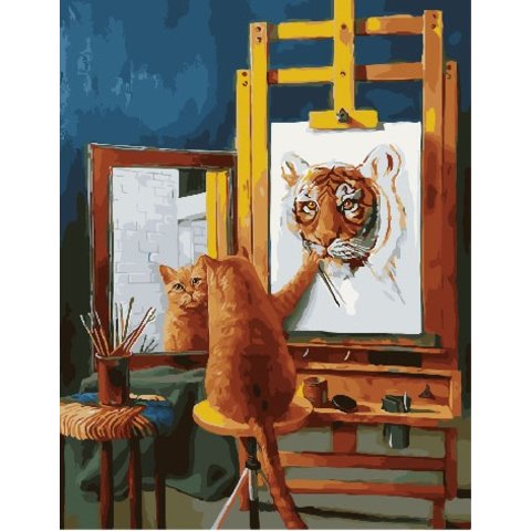 картина по номерам Рисуя себя 40х50см PK19014