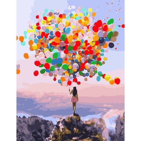 картина по номерам Разноцветные шары 40х50см PK16018