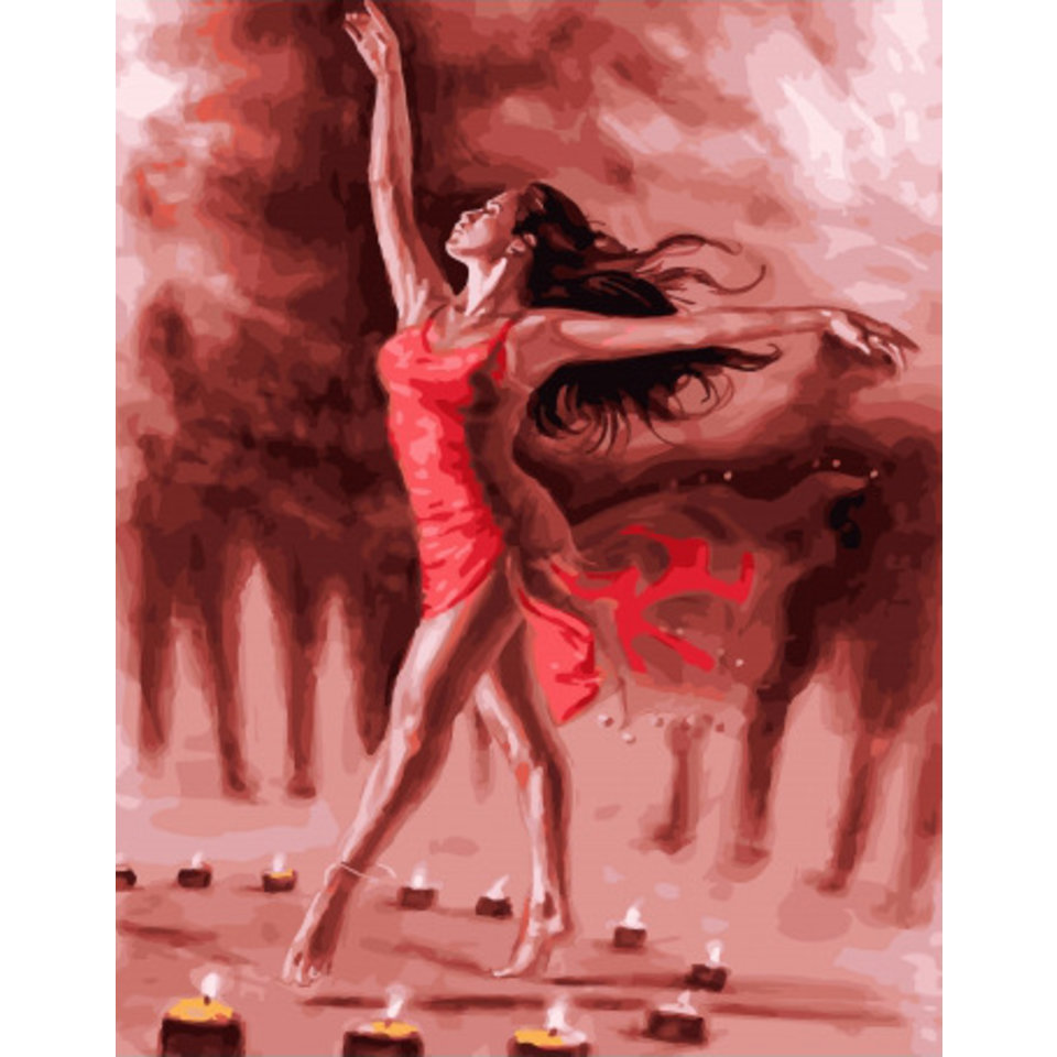 картина по номерам Танец при свечах 40х50см PK38025