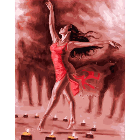 картина по номерам Танец при свечах 40х50см PK38025