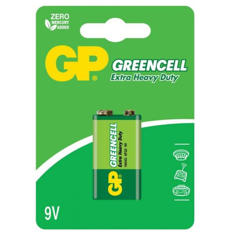 батарейка GP Greencell Крона 9v 6F22 1604G