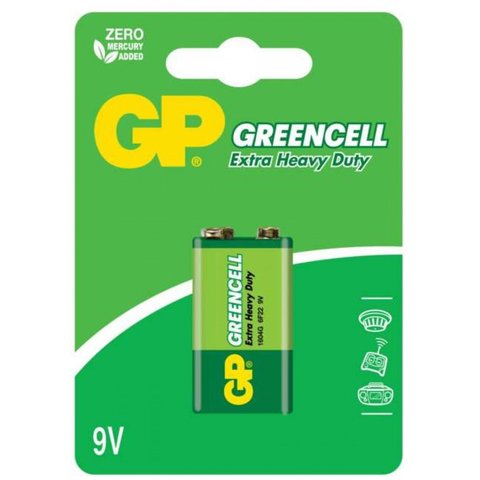 батарейка GP Greencell Крона 9v 6F22 1604G
