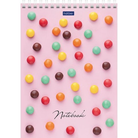 блокнот А5 60 листов Candy в точечку на гребне (060361)