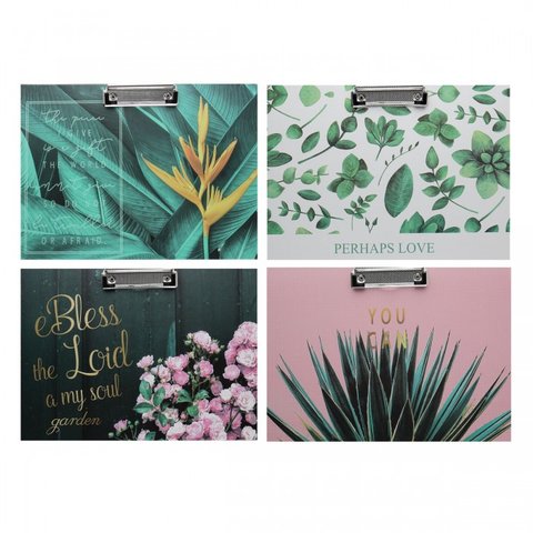 доска с зажимом А4 с рисунком ламинированная горизонтальная 4вида 172284