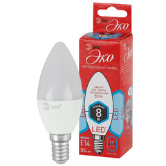 лампа светодиодная 8Вт ЭРА LED B35-8w-840-Е14 свеча ECO
