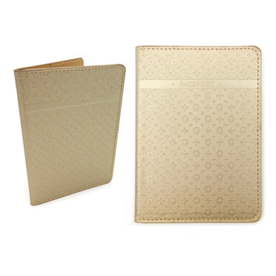 обложка для паспорта Passport золотой мерцающий CB-398