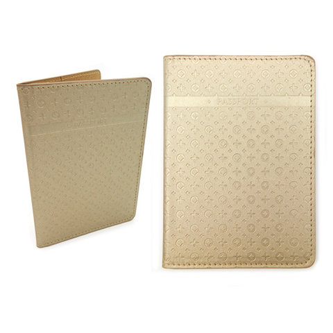 обложка для паспорта Passport золотой мерцающий CB-398