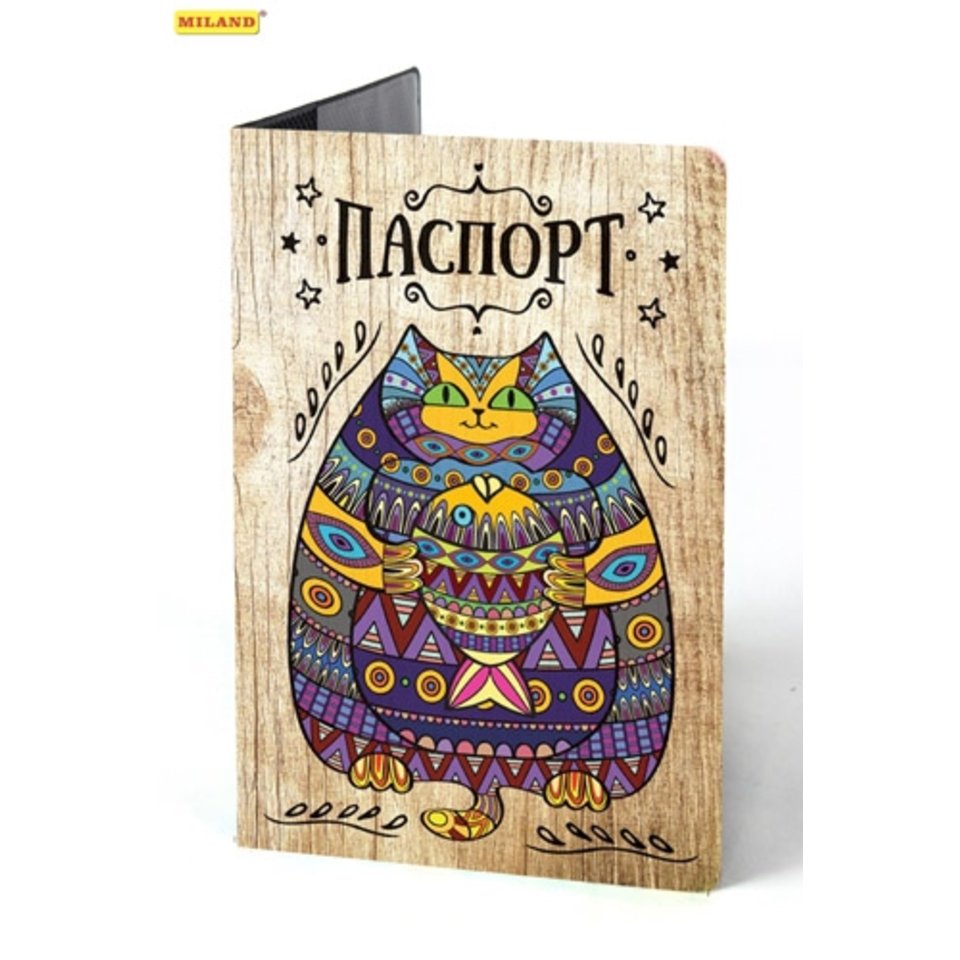 обложка для паспорта Кот ПВХ ОП-5356 ОП-3430