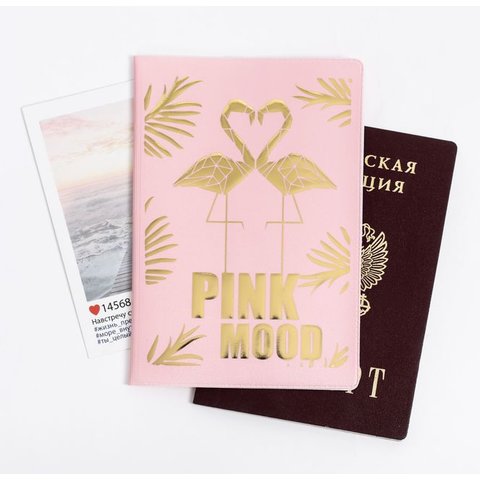 обложка для паспорта Pink Mood ПВХ 4331495
